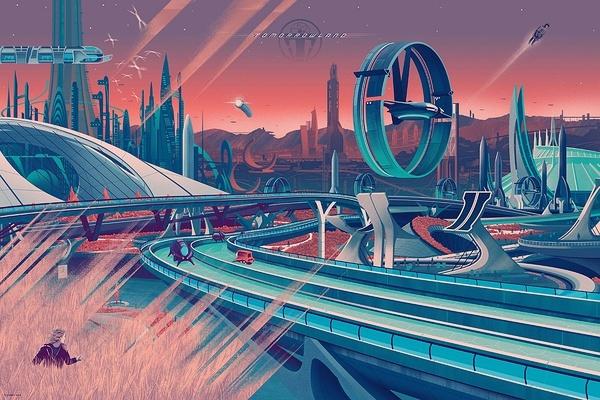 如果不是因为布拉德·伯德(Brad Bird)可能我也会放弃去影院观看《明日世界》(Tomorrowland),想想从《钢铁巨人》到《超人总动员》,布拉德·伯德的一系列科幻电影一直备受好评,哪怕是接手碟中谍系列也交出了满意的答卷。然而这部电影有着鸡肋一样的评分,让人难以释怀。 《明日世界》从电影讲述的故事,叙事手法,故事核心,人物设置完完全全都是新浪潮之前的科幻模板,其故事核心探讨的是一个多数科幻作品必然涉及到的话题:我们的未来是好的还是坏的。 受两次世界大战影响,二战之后形成